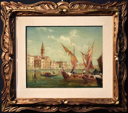 Coppia di Vedute Veneziane - Giudecca e Canal Grande